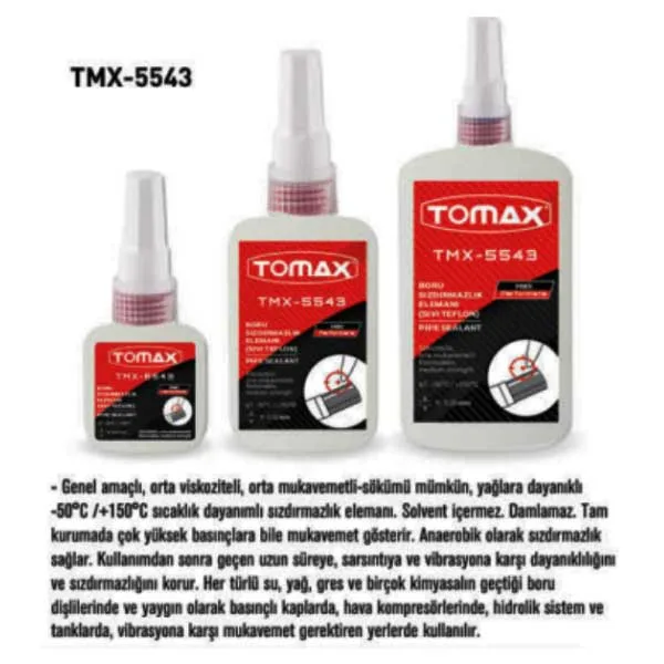 TOMAX Genel Amaçlı Boru Sızdırmazlık TMX 5543-50 ml 12 Adet - Görsel 2
